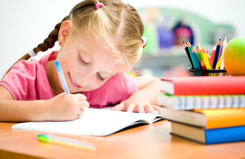 girl writing