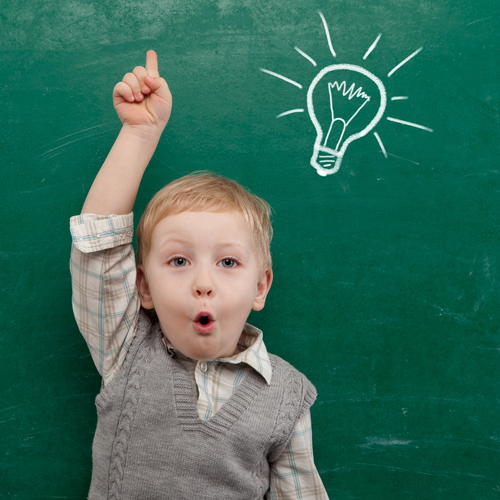 boy with light bulb