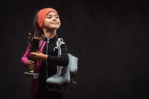 girl with ice skates