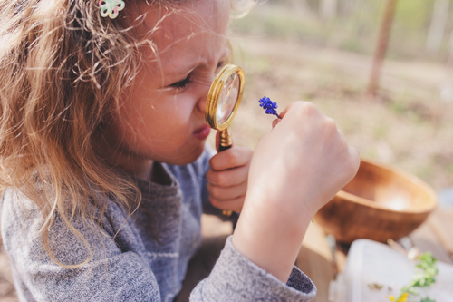 girl exploring nature i