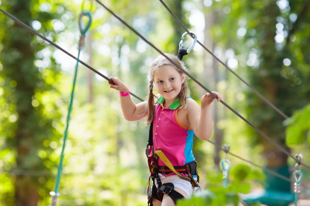 girl on high rope