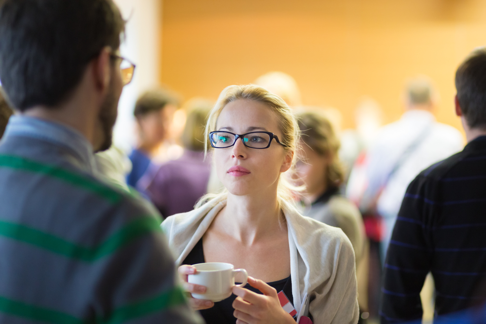 woman networking