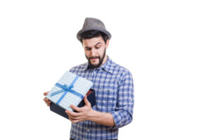 man with gift