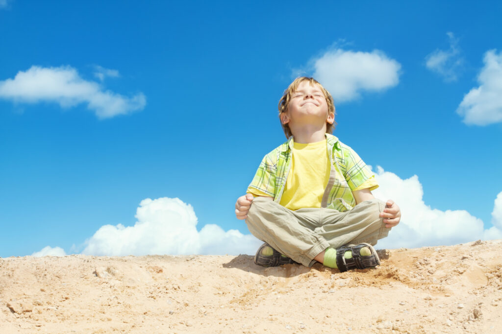 boy meditating