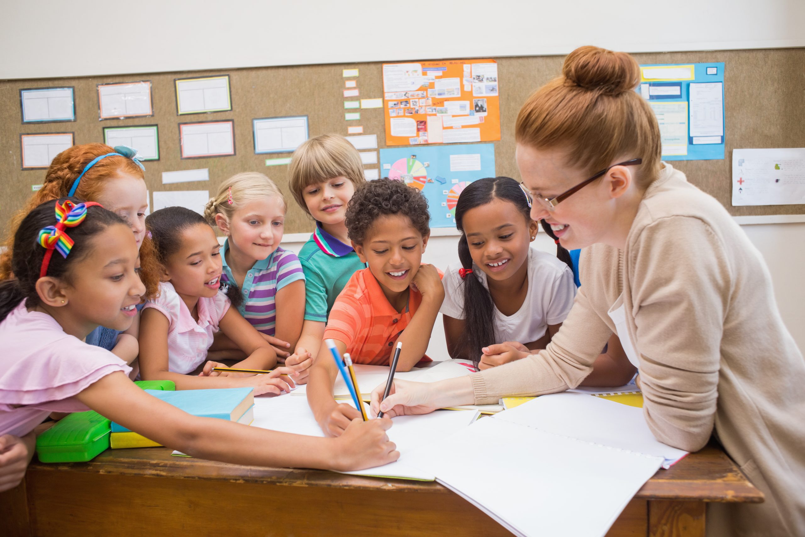 teacher and students